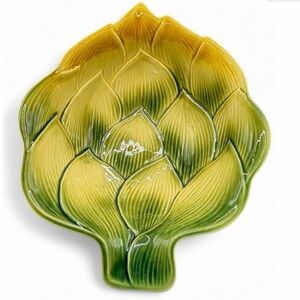 Ancora Italy Hand Painted Artichoke Pottery Serving Bowl Tableware Majolica